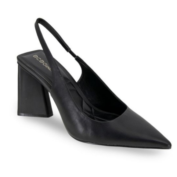 BCBGeneration Trina Elegant Black Slingback Block Heels New W/O Box Sz 6.5 - Picture 2 of 12
